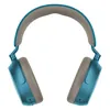 Sennheiser Momentum 4 Wireless noise cancelling headphones in Teal, front view with the headband