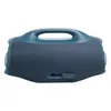 JBL Boombox 4 portable Bluetooth speaker in Blue, back view with the ports