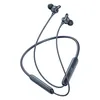 boAt Rockerz Strive wireless neckband earphones in Bold Blue, full neckband with the earbuds and the controls on the band