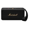 Marshall Middleton portable Bluetooth speaker in Black and Brass, front view with the carry strap