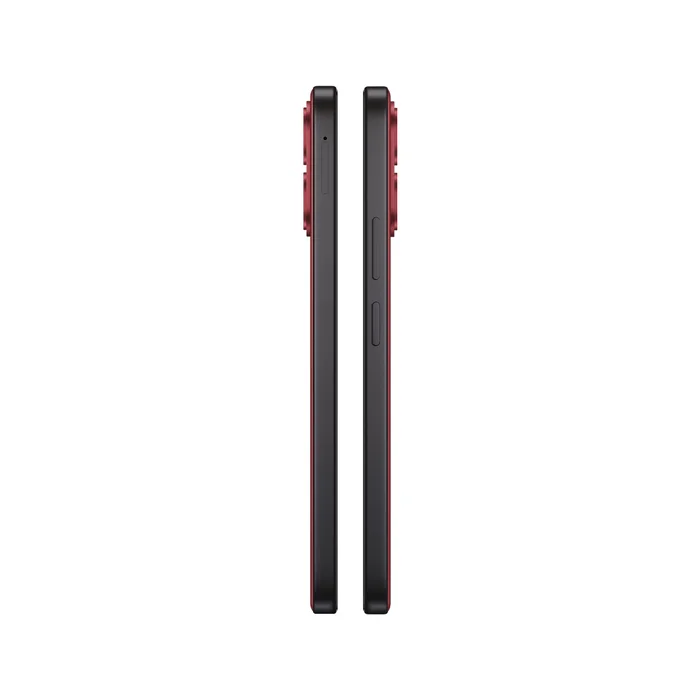 Vivo T5x 5G in Fusion Red, left and right sides