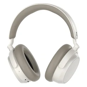 Sennheiser Accentum Plus Wireless noise cancelling headphones in White, angled front view
