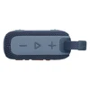 JBL Go 4 portable Bluetooth speaker in Blue, top panel with volume and play buttons