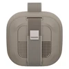 Bose SoundLink Micro (2nd Gen) portable Bluetooth speaker in Sandstone, back view with the strap fastener
