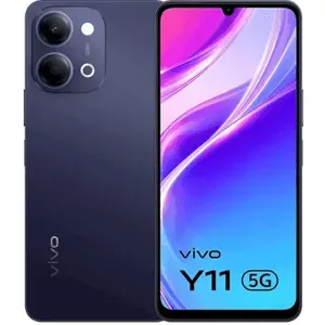 Vivo Y11 5G in Midnight Blue, back and front views