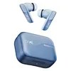 boAt Airdopes 800 true wireless earbuds in Interstellar Blue, earbuds above the charging case with the Dolby Audio logo