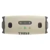 JBL Charge 6 portable Bluetooth speaker in Sand, top panel with power, Bluetooth, Auracast and playback buttons