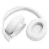 JBL Tune 770NC wireless over-ear noise cancelling headphones in White, ear cushion detail with one cup turned
