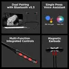 boAt Rockerz 185 Pro wireless neckband earphones in Fiery Black, dual pairing, voice assistant, inline controls and magnetic earbuds