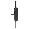 JBL Tune 175BT wireless in-ear neckband in Black, inline 3-button remote with the USB Type-C charging port open