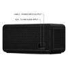 Marshall Middleton II portable Bluetooth speaker in Black and Brass, back view with the AUX input and USB-C port