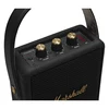 Marshall Stockwell II portable Bluetooth speaker in Black and Brass, water droplets on the top panel