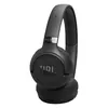 JBL Tune 680NC wireless on-ear noise cancelling headphones in Black, standing upright, showing the buttons and USB-C port on the ear cup
