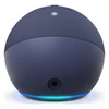 Amazon Echo Dot 5th Gen smart speaker in Blue, back view with power port