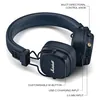 Marshall Major V wireless on-ear headphones in Midnight Blue, angled view with the control knob and M-button