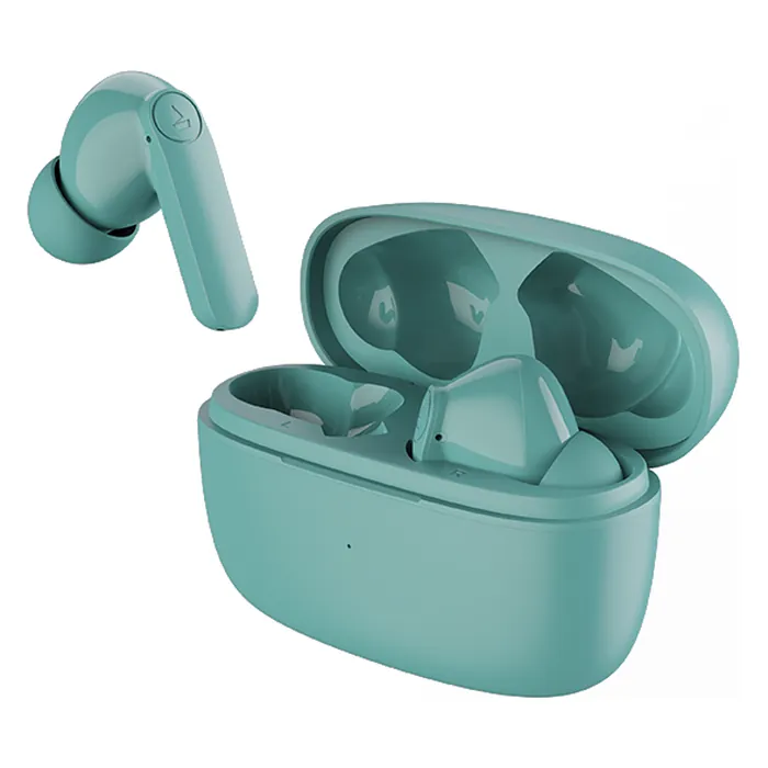 boAt Airdopes 138 Pro true wireless earbuds in Mint Cascade, earbuds with the open charging case