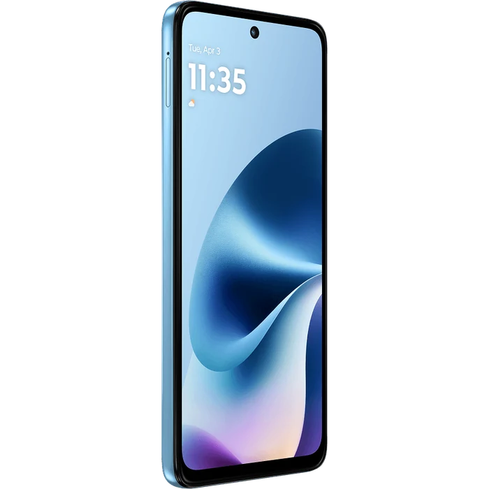 Motorola Moto G Max 5G in Pantone Alaskan Blue, front view of the 6.72-inch screen