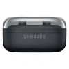 Samsung Galaxy Buds 4 Pro noise cancelling earbuds in Black, charging case, front view