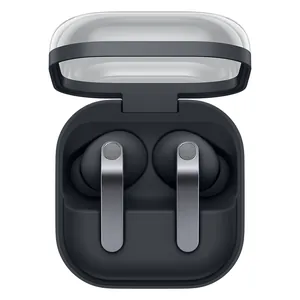 Samsung Galaxy Buds 4 Pro noise cancelling earbuds in Black, earbuds in the open charging case