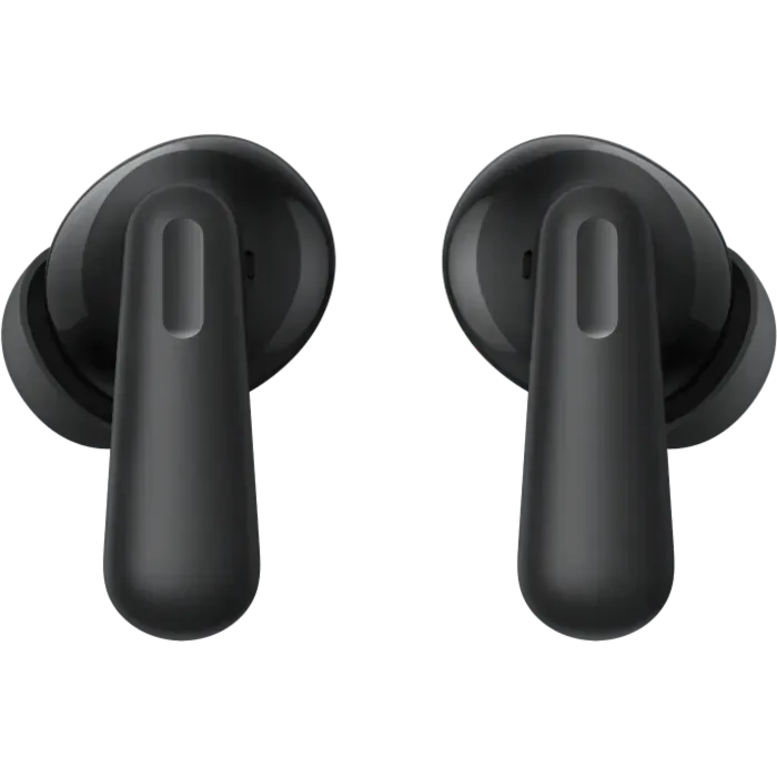 OnePlus Nord Buds 3 Pro true wireless noise cancelling earbuds in Starry Black, pair of earbuds, rear view