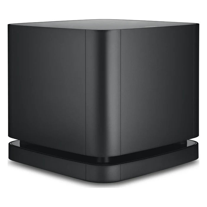 Bose Bass Module 500 wireless subwoofer in Black, angled front view