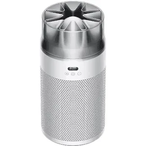 Dyson HushJet Compact HJ10 air purifier in White/Silver, front view