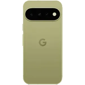 Google Pixel 11 in Pistachio, back view showing the camera bar and G logo