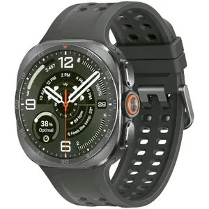Samsung Galaxy Watch Ultra 2 in Titanium Silver, angled front view