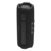 JBL Flip 7 portable Bluetooth speaker in Black, back view with PushLock mount and USB-C port