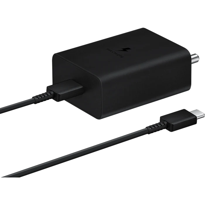 Samsung 15W USB-C Power Adapter with Cable - Black, adapter with the USB-C to USB-C cable