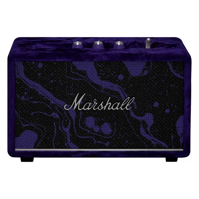 Marshall Acton III Hendrix Edition Bluetooth home speaker in Purple and Black, front view
