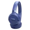 JBL Tune 680NC wireless on-ear noise cancelling headphones in Blue, standing upright, showing the buttons and USB-C port on the ear cup