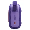JBL Go 4 portable Bluetooth speaker in Purple, side view with USB-C charging port
