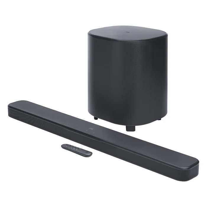 JBL Bar 500MK2 soundbar with wireless subwoofer in Black, soundbar, subwoofer and remote