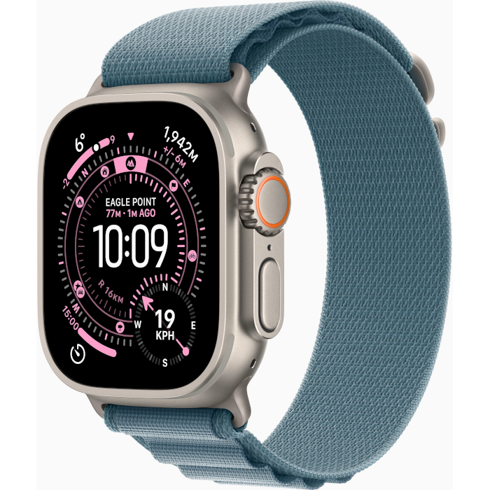 Watch Ultra 3 GPS + Cellular 49mm Natural Titanium Case with Light Blue Alpine Loop - Small