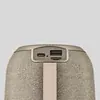 boAt Stone Nyx portable Bluetooth speaker in Desert Beige, back panel with the USB port, microSD slot and Type-C charging port