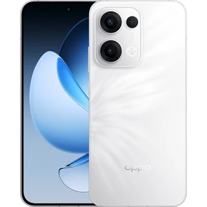 OPPO Reno13 5G in Ivory White, back and front views