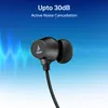 boAt Rockerz 301 ANC wireless neckband earphones with active noise cancellation in Onyx Black, 30 dB active noise cancellation feature card