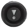 JBL Flip 7 portable Bluetooth speaker in Black, end cap view