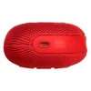 JBL Clip 5 portable Bluetooth speaker in Red, bottom with USB-C port