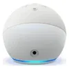 Amazon Echo Dot 5th Gen smart speaker in White, back view with power port