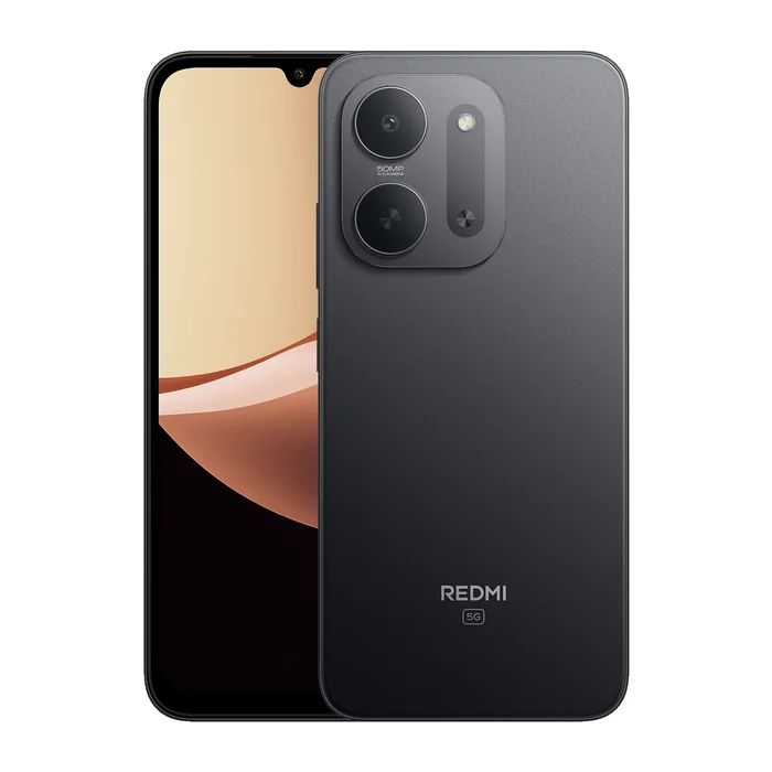 Redmi 17C 5G in Dark Night, front and back views