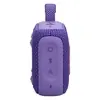 JBL Go 4 portable Bluetooth speaker in Purple, side panel with Power, Bluetooth and Auracast buttons