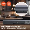 JBL Cinema SB510 3.1 channel soundbar in Black, rear ports: power, HDMI ARC, optical and USB