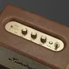 Marshall Acton III Bluetooth home speaker in Brown, top panel with the brass controls