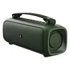 boAt Stone Beam portable Bluetooth speaker in Pine Green, angled back view with the side grille