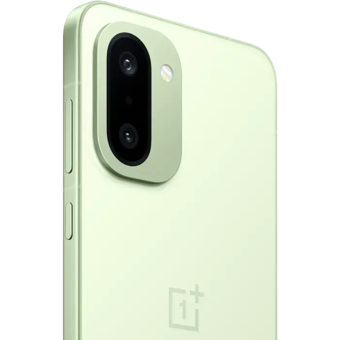 OnePlus 15R in Mint Breeze, close-up of the back and camera module