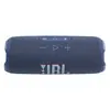 JBL Flip 7 portable Bluetooth speaker in Blue, top panel with volume and play buttons