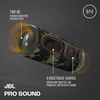 JBL Flip 6 portable Bluetooth speaker in Squad, driver layout with racetrack woofer, tweeter and passive radiators