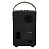 Marshall Tufton portable Bluetooth speaker in Black and Brass, back view with the AUX input and mains input